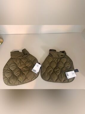 H&M Olive Quilted Pet Coat, XXS
